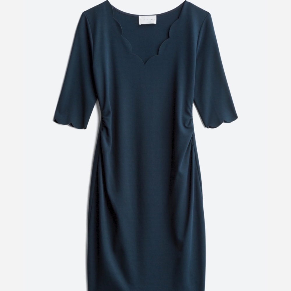 Kadi Maternity Scallop Detail Knit Dress